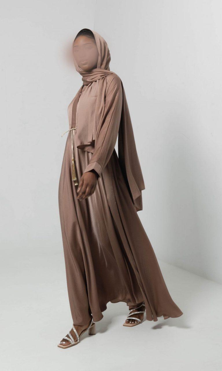 viscose flared abaya in mauve (1)
