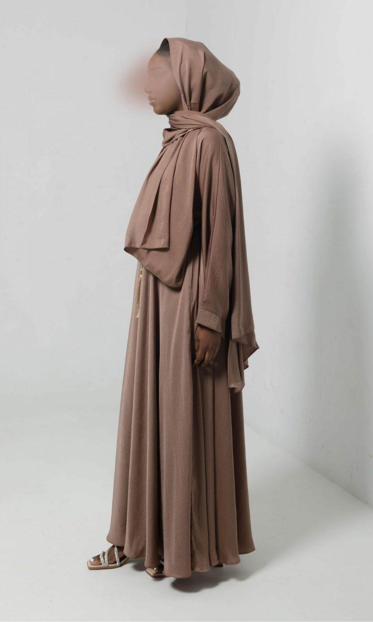 viscose flared abaya in mauve (2)