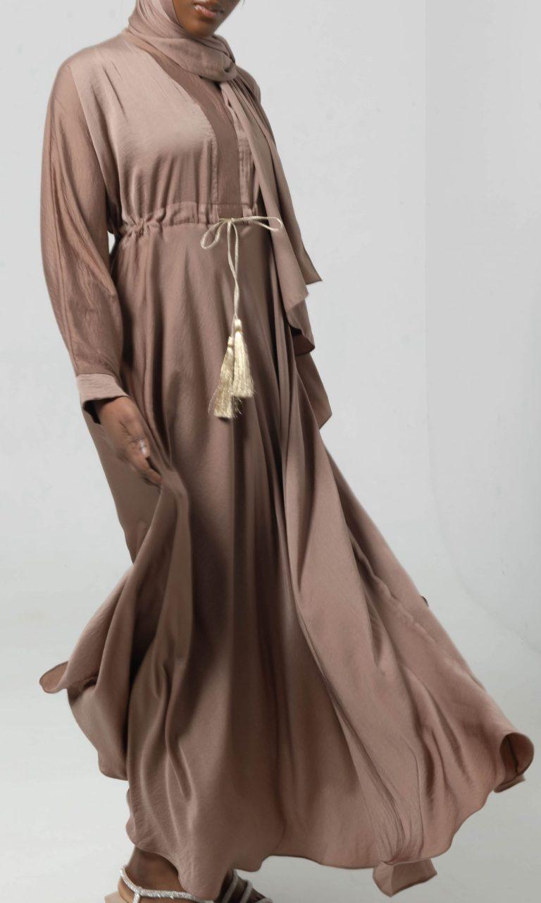 viscose flared abaya in mauve (5)