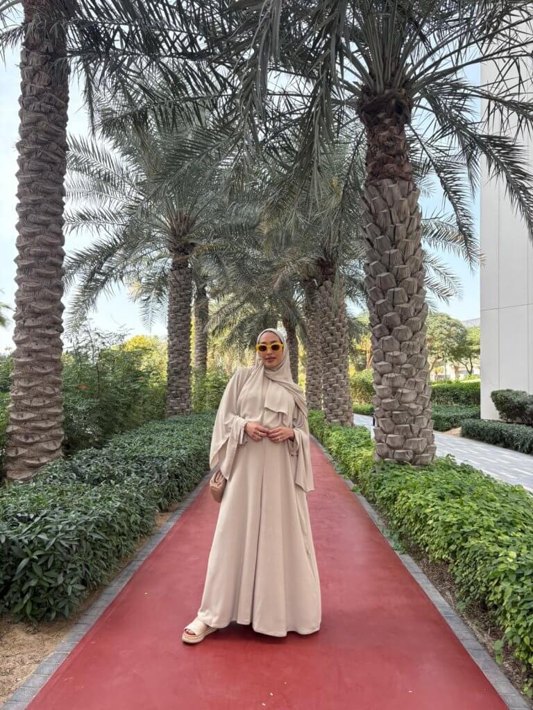 Mariah Idrissi in COS Daffodil Abaya